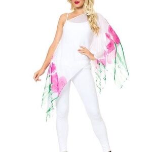 & Other Stories White and Pink Floral Top